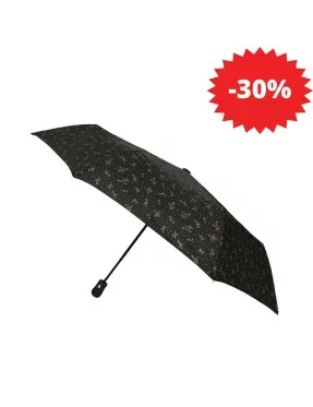 Smati parapluie pliant noir avec constellation dorée