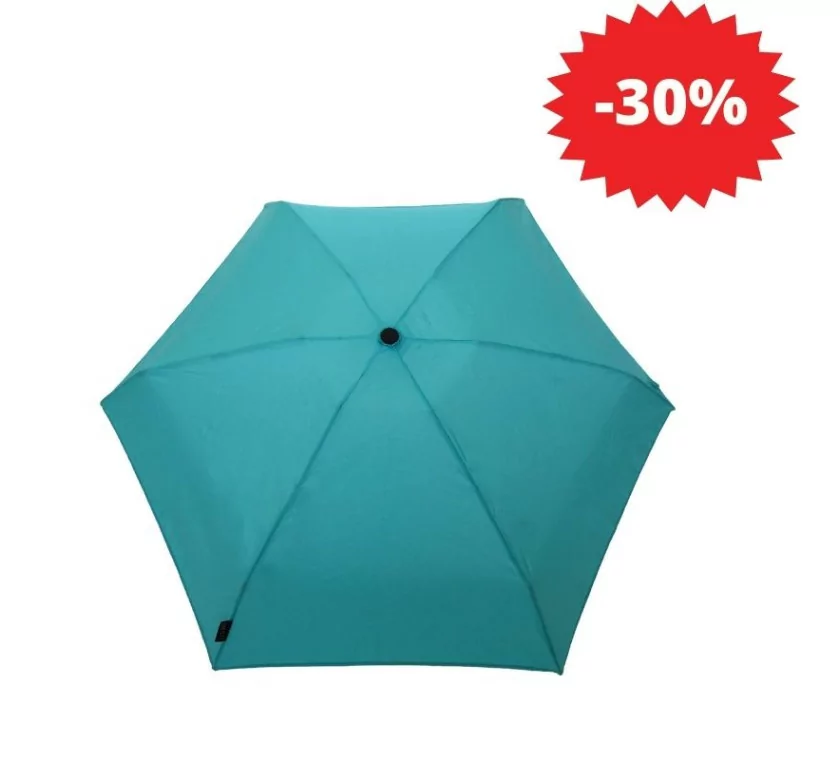 mini parapluie automatique turquoise anti-vent
