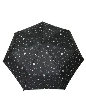 Smati petit parapluie noir avec étoiles blanches