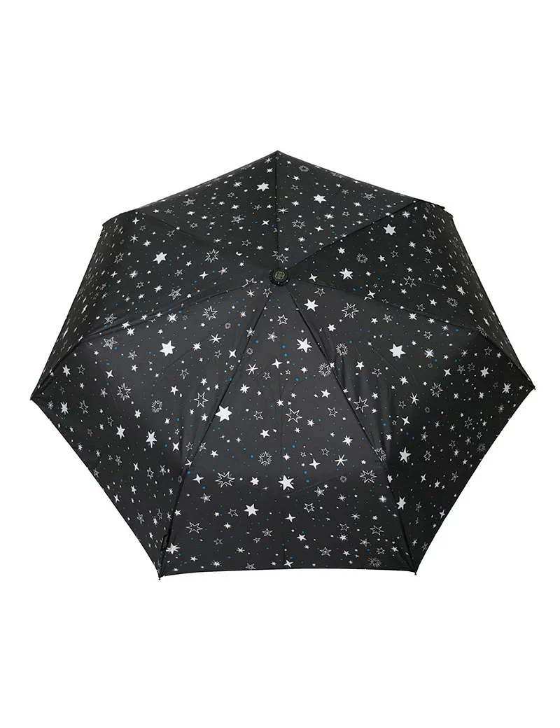 Smati petit parapluie noir avec étoiles blanches