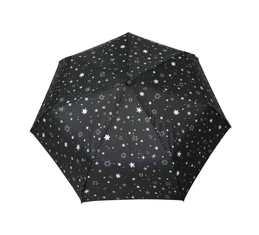 Smati petit parapluie noir avec étoiles blanches