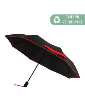 Smati petit parapluie pliant écologique rouge