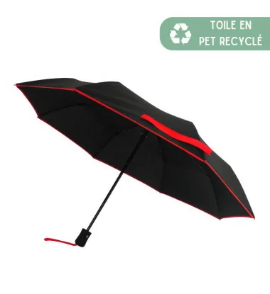 Smati petit parapluie pliant écologique rouge