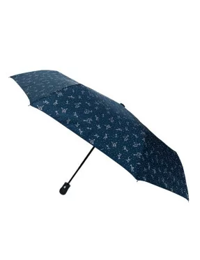 Smati parapluie pliant bleu avec constellation argentée