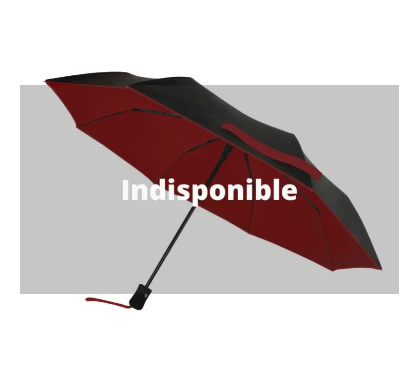 Smati petit parapluie automatique noir et rouge anti-UV